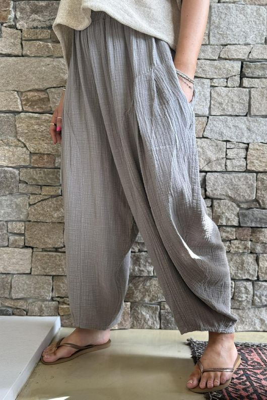 Tasha Cushion Cotton Sia Barrel Pant Mocha